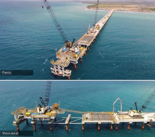 Figure 29: Import Coal Terminal - Punta Catalina Dominican Republic 2.17.2. Why the cantitravel construction method was selected Exposed location to severe wave conditions turn into unfeasible the use of floating equipment, barges and jack up barges 2.
