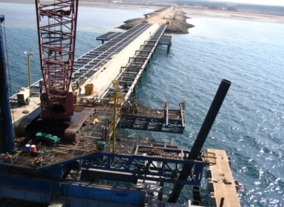 2.3.4. Key Figures Figure 6: Liquid Bulk Terminal Doraleh Djibouti- Cantritravel Steel structures fabricated and pre-assemble in Brazil and shipped to the side.