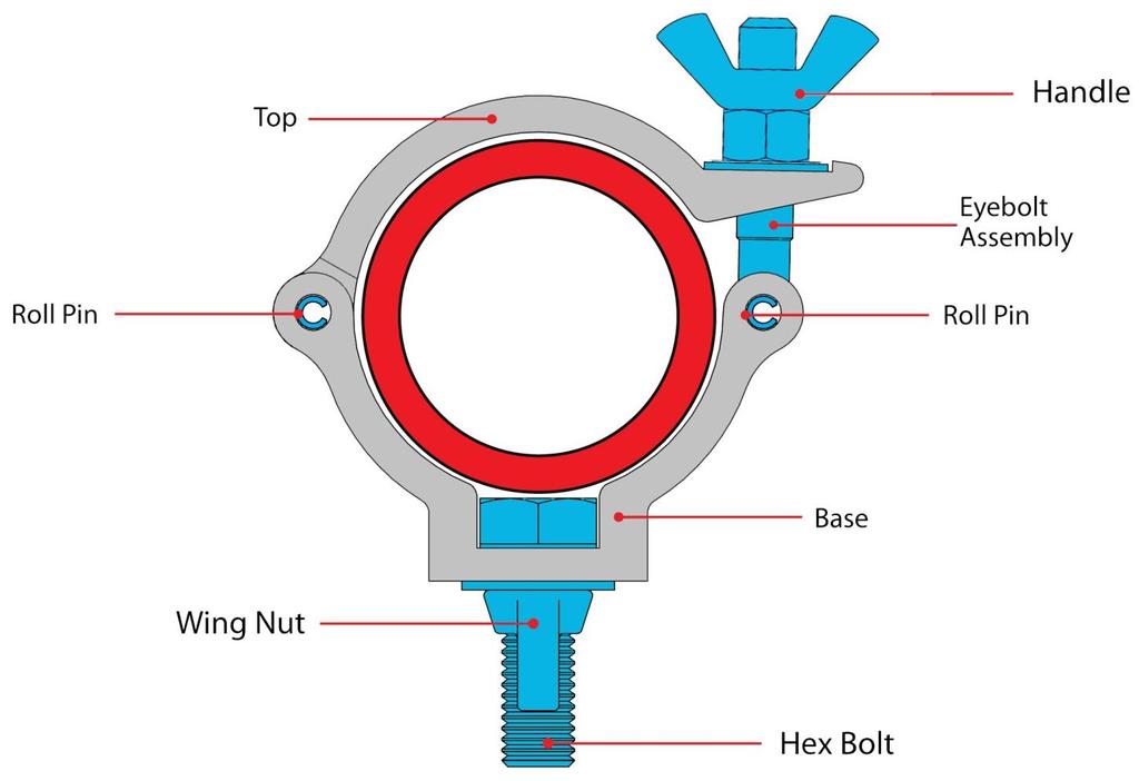 M10 bolt Tube diameter: 48-51 mm Material: