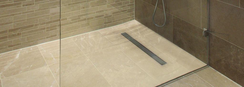 FINISHED PRODUCT The Inline Timber pre-formed shower base has been developed specifically to allow the installation of a wetroom on a timber floor.
