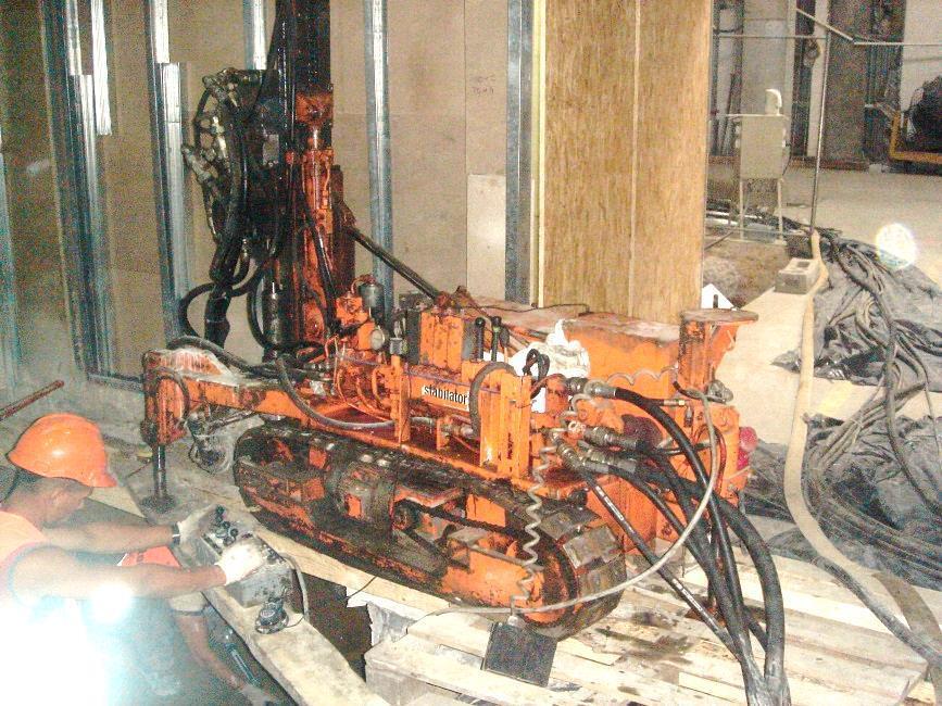 During one working shift, 2 micropiles with a diameter of boring crown of 220 millimeters and a length of 12 meters were performed, or 3 up to 4 micropiles with a diameter of boring crown of 175
