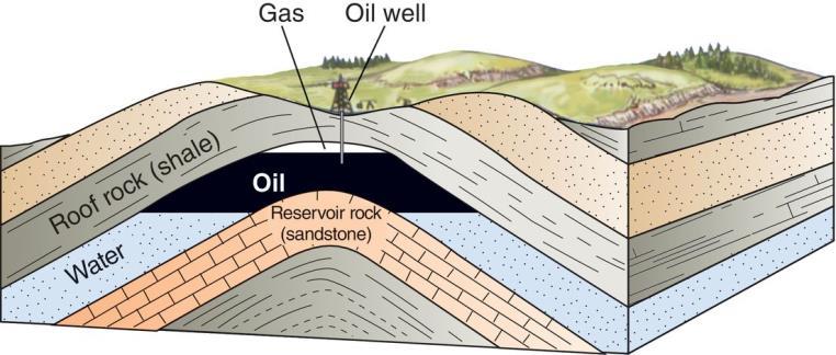Oil and Natural Gas Exploration Oil and natural gas migrate upwards until they hit impermeable rock Usually