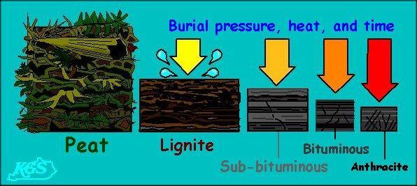 heat and pressure during burial