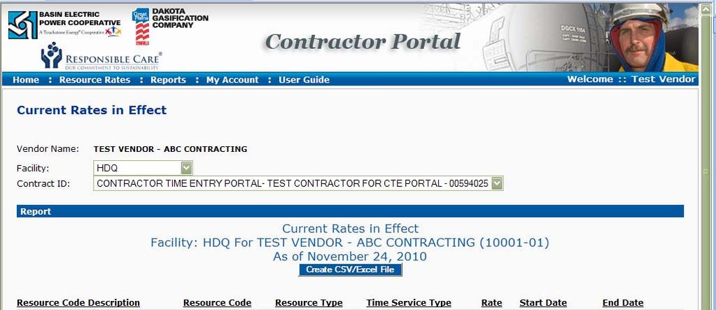 Reports There are a number of reports available on the Contractor Labor Entry Portal.