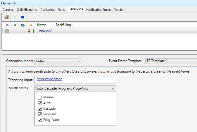 Event frames Asset Analytics support for Pulse, Step and Step Continuous event frame generation