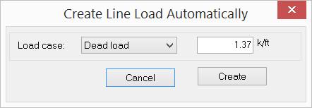 ADAPT-MAT 2010 RC TUTORIAL (US units) Chapter 6 FIGURE 6.5-9 AUTOMATIC LINE LOAD WIZARD 6.5.4.