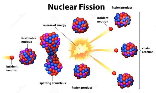 Nuclear Power Nuclear Fission Splitting of an atomic nucleus into two smaller