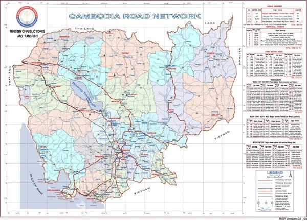 Transportation Development - Cambodia ROAD TRANSPORTATION Total length of Cambodia national network is only 2,200 km and about 40,000km of provincial and rural roads.