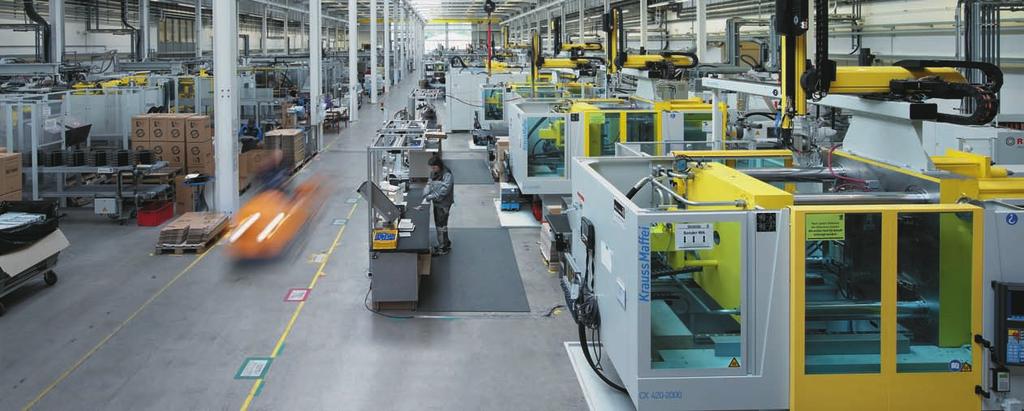 High-tech-capacity Complete power for customers LKH has an extensive machine fleet with more than 50 cutting-edge, powerful injection moulding machines.