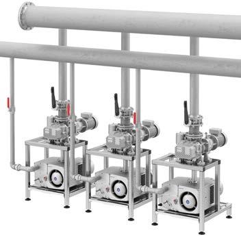operational reliability and availability Mounted on a stainless steel frame for highest hygienic standards in all areas Central vacuum system Improving system efficiency Consulting, commissioning,