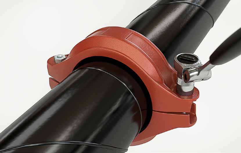 Quick couplings (Victaulic type) For road tunnel systems Alvenius offers quick coupling systems in ISO standards for pressure from 15 bar up to over 100 bar.
