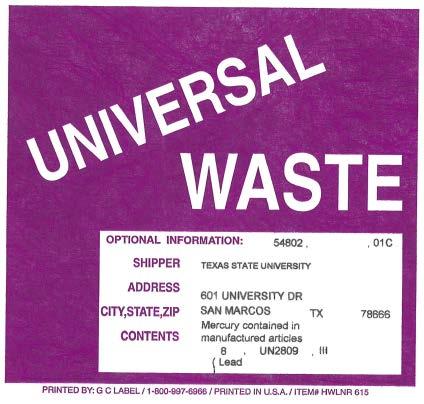WASTE LABELS RMS-01.
