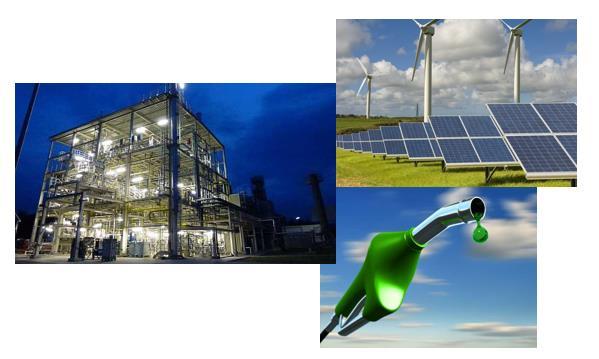Task 33 actual projects Gasification-based hybrid systems Aim: Optimal utilization of renewable electricity surplus (solar- and wind energy) in combination with thermal biomass gasification for