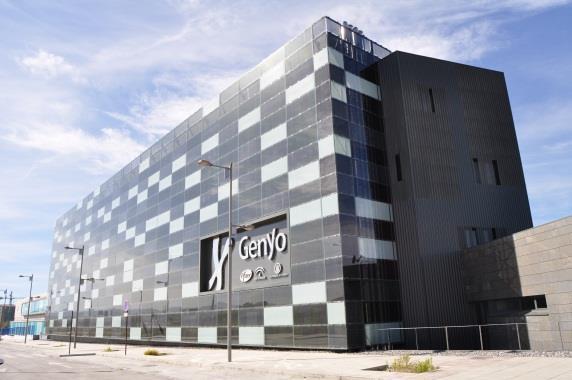 Figure 3. PV Ventilated façade scheme and double Skin PV real integration in Genyo Building, Granada (Spain). Source: Onyx Solar 2.