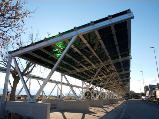 module could be proposed, formed by a mobile timber panel over the outer face of the photovoltaic panels.