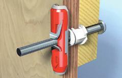 Release button for quick installation of long screws.
