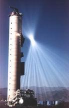 SOLAR FURNACES USE A HUGE ARRAY OF MIRRORS TO CONCENTRATE THE