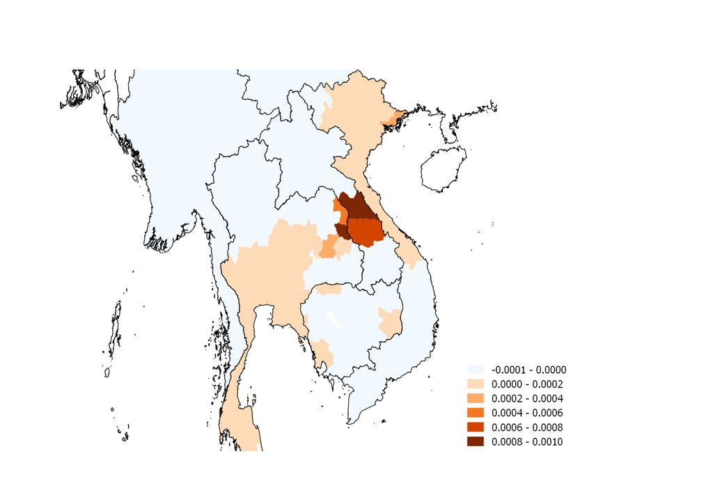 Geographical Simulation Impacts of East West Economic Corridor (EWEC) Railway in 2030 EWEC Central Secdon: Ban Phai-Ban Watabeak-Lam Narai- Hua
