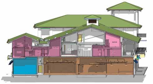 part due to the lightweight nature of the steel roof and the steel framing s ability to accept new field-welded connections. Detailed model of an apartment layout.