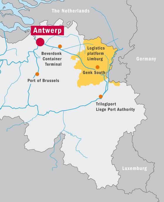 Port of Antwerp Collaboration and investments in inland terminals Logistics Platform Limburg Collaboration with the province Limburg, POM Limburg, NV De Scheepvaart, NV LRM & city councils (14)