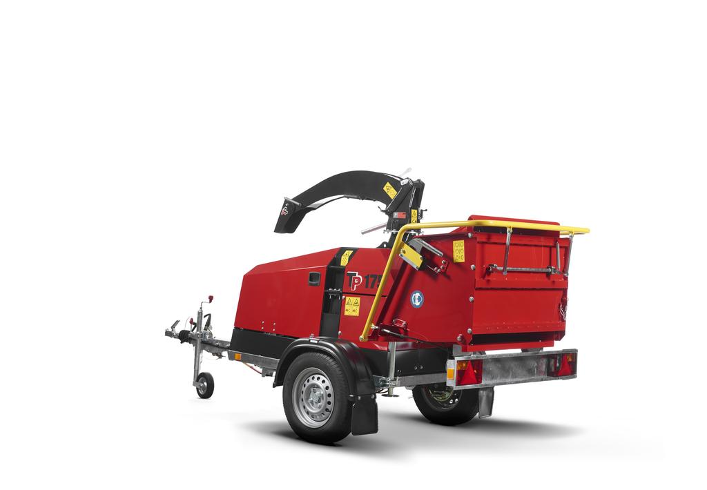 The wood chippers comply with all existing safety standards (EN 13525).
