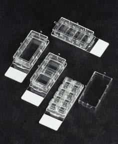Chamber Slides Polystyrene chamber attached to a glass microscope slide by means of a non-toxic silicone rubber Ideal for the culture, fixation, staining and observation of cells all on one slide