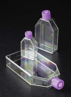 Flasks, Tissue Culture Treated, Filter-Vented Cap Vented Cap Microbes Gas Liquid Filter vented caps feature a 0.