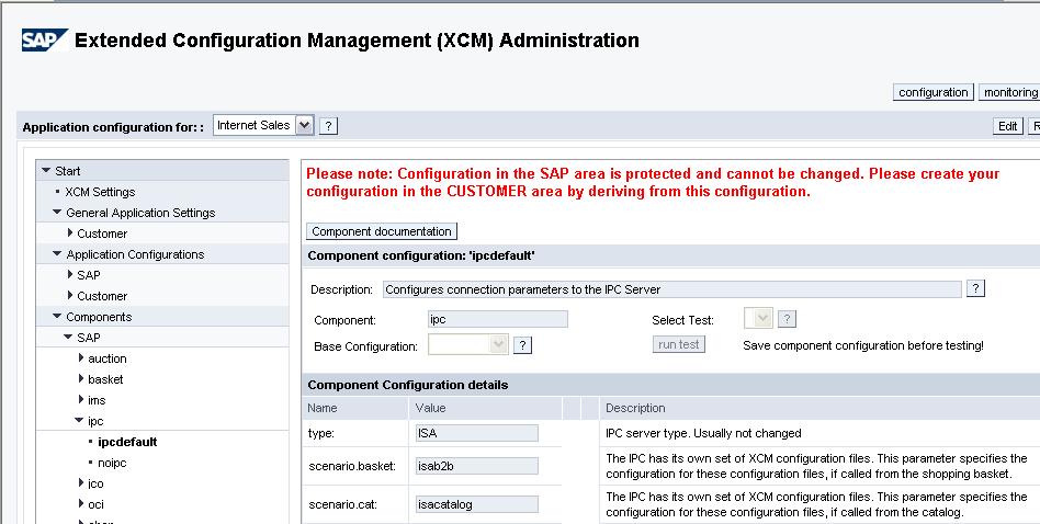 XCM Settings for Pricing in Product Catalog IPC is available as a separate Component in Extended Configuration Management (XCM) settings for