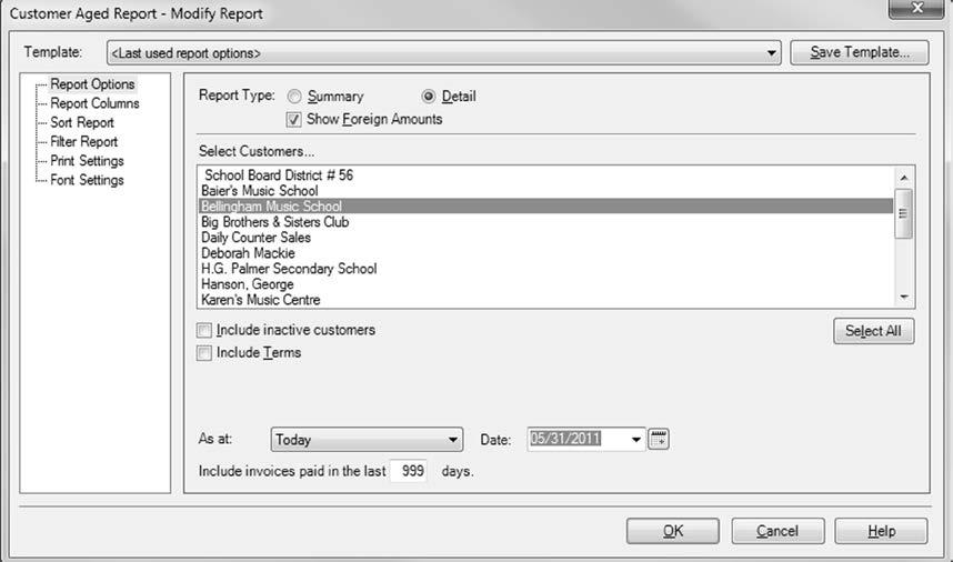 Lesson 5 Sage Simply Accounting Premium 2011 Level 2 3 Close the Trial Balance window. 4 Now generate a Customer Aged Report for a foreign customer.