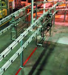 CABLE CONVEYORS Predominantly for handling cans or PET containers. Single lane flexible conveying system. Low cost option for conveying large distances.