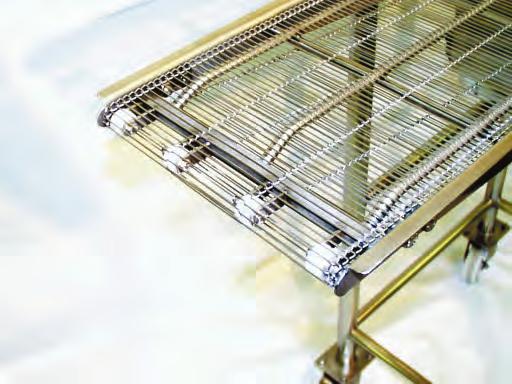 WIRE MESH CONVEYORS Stainless steel open wire mesh.