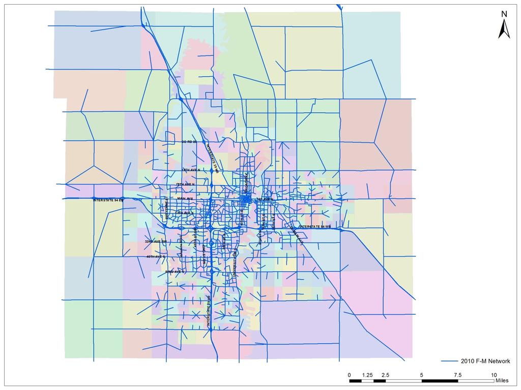 Figure 3-3 Transportation Analysis Zones F-M 2010 TDM
