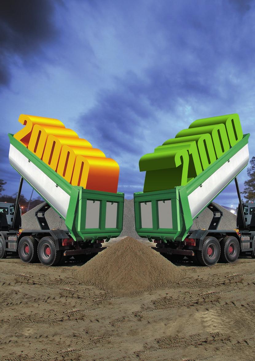 LOAD PURE BUSINESS. 25% LOWER WEIGHT OF THE TIPPER BODY.