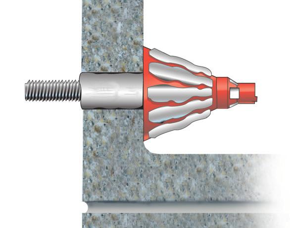 Examples: Red Head Trubolts, Dynabolts, Multi-Set II Anchors and Hammer-Sets Adhesive Type Resistance to tension loads is provided by the presence of an adhesive between the threaded rod (or rebar)