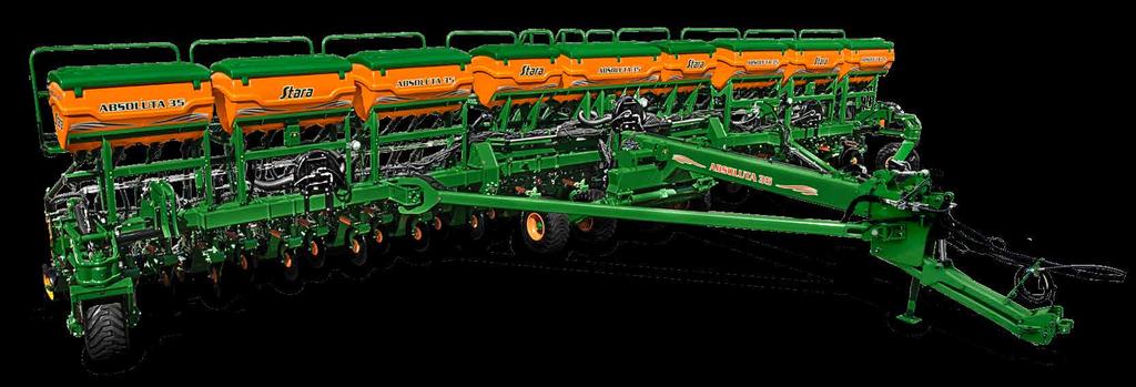 ABSOLUTA Absoluta is a pneumatic planter developed for offering agility and efficiency in planting at areas where the fertilization of the field occurs