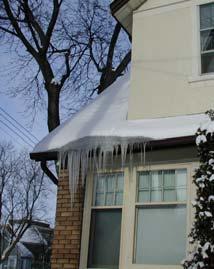 Ice Dams: Causes & Solutions Most common causes of ice dams are: insufficient insulation or thermal bridging air leaking into the space below the roof membrane a source of heat in roof such as a