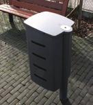 70 litre litterbin with integrated ashtray (option) Sturdy bollards made of steel and aluminium,
