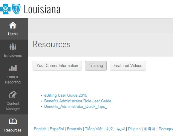 6 eenrollment Resources From the Resources tab within eenrollment: Click on Your Carrier Information to find short videos