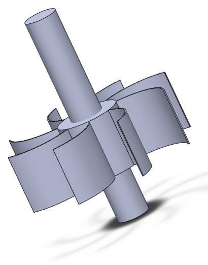 principle of the cross flow turbine. In the intended cross flow turbine is the control device (Figure-1).