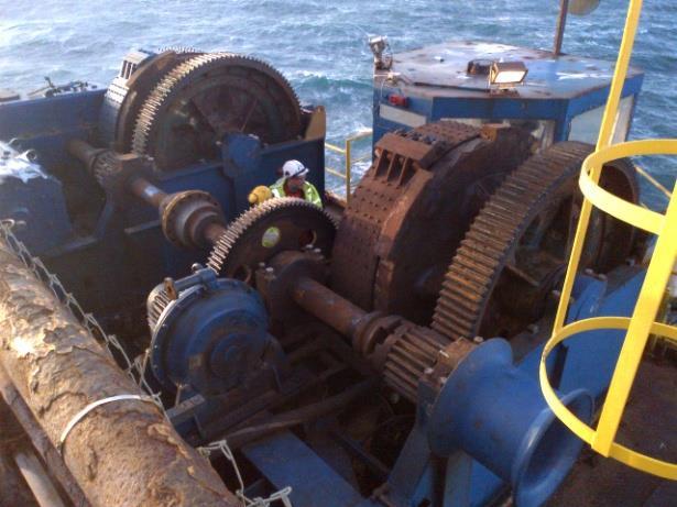 Anchor Winches from Transocean s John Shaw drilling