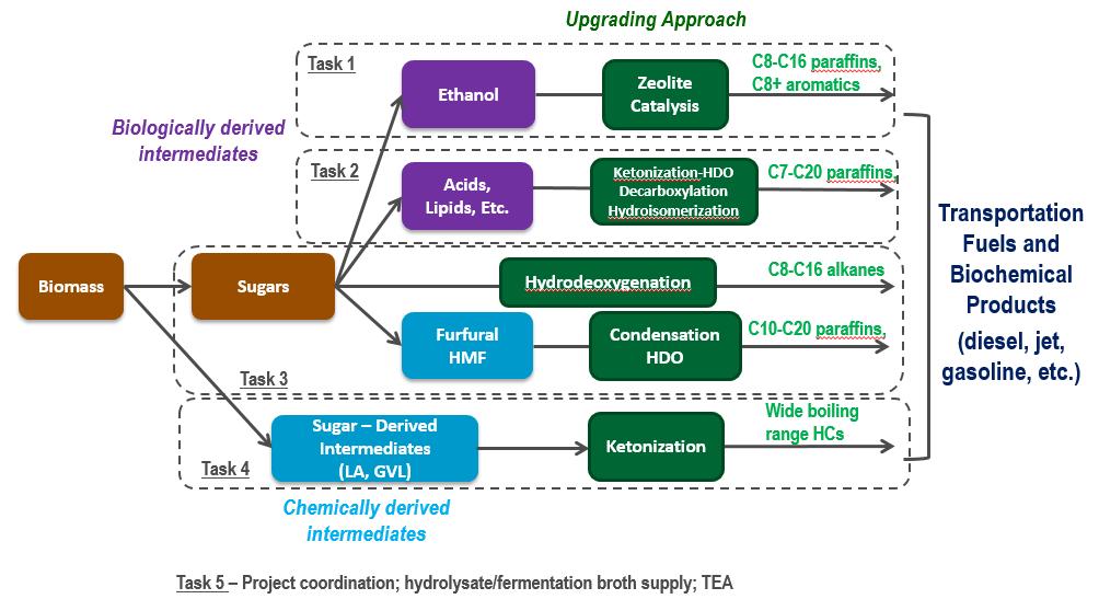 ChemCat Bio Catalytic Upgrading of Biochemical Intermediates Chemical Catalysis for Bioenergy Consortium (ChemCatBio) is leveraging unique DOE