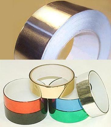 Bright Silver Polyester Tapes Bright Silver Polyester Tapes (Metalized Polyester Decoration Tape) is made of colored metalized polyester film.