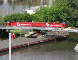 Blauwe Klap - Assen, NL Load: balance towers, car bridges, bicycle bridges, balances up to 65 tonnes Equipment: barge, inland vessel, trailers and mobile cranes up