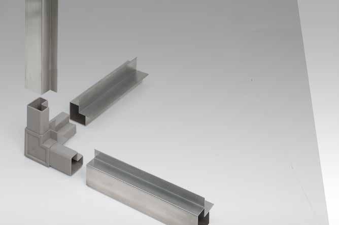 Air duct profiles and corner pieces Air duct profiles are manufactured by means of a cold