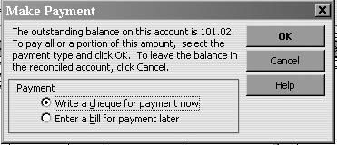 Your Reconcile Credit Card window should resemble the following figure. 3 Click Reconcile Now. QuickBooks displays the Make Payment window.