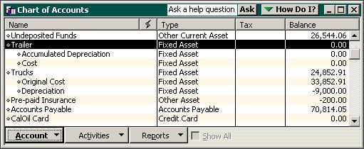 Note: The amount you enter as the opening balance depends on whether you acquired the asset after or before your QuickBooks start