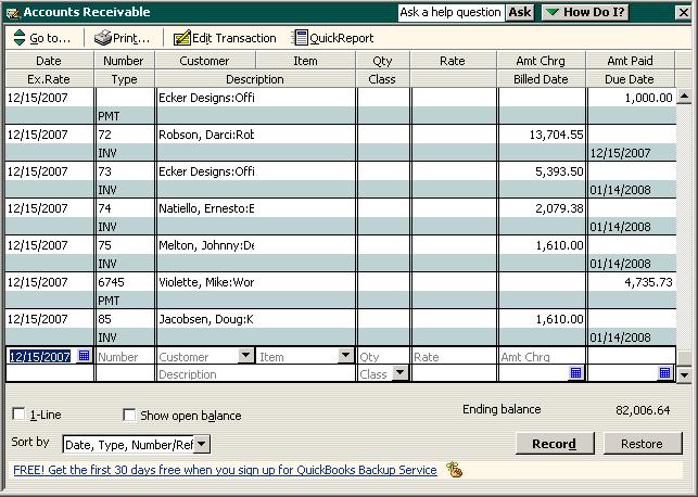 Entering sales and invoices 3 Click Zoom In and use the scroll bars to see the invoice items at greater magnification. 4 Click Close.