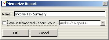 Memorizing preset reports Now, you ll memorize a report and add it to the memorized report group you just created.