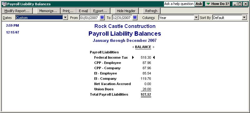 L E S S O N 1 2 Paying payroll taxes As long as you are a member of the QuickBooks Payroll Service, QuickBooks uses current tax tables to keep track of your tax liabilities as they accrue, so you