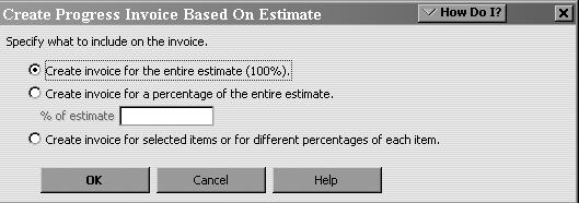 QuickBooks displays a list of estimates created for this job. 4 The customer accepted the second estimate you created, so select the line containing Estimate #23, and click OK.